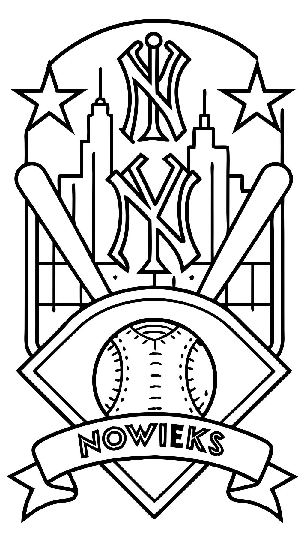 Páginas para colorear de los Yankees